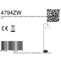 Steinhauer floor lamp STANG 1 flame E27 IP20, black dimmable