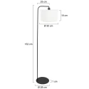 Steinhauer floor lamp STANG 1 flame E27 IP20, black dimmable