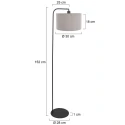 Steinhauer floor lamp STANG 1 flame E27 IP20, black dimmable
