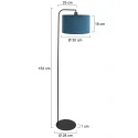 Steinhauer floor lamp STANG 1 flame E27 IP20, black dimmable