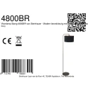 Steinhauer floor lamp STANG 1 flame E27 IP20, bronze dimmable