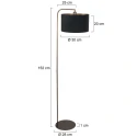 Steinhauer floor lamp STANG 1 flame E27 IP20, bronze dimmable