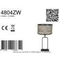 Steinhauer table lamp STANG 1 flame E27 IP20, black dimmable
