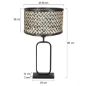Steinhauer table lamp STANG 1 flame E27 IP20, black dimmable