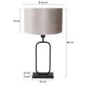 Steinhauer table lamp STANG 1 flame E27 IP20, black dimmable