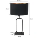 Steinhauer table lamp STANG 1 flame E27 IP20, black dimmable