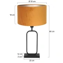 Steinhauer table lamp STANG 1 flame E27 IP20, black dimmable