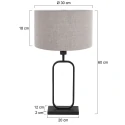 Steinhauer table lamp STANG 1 flame E27 IP20, black dimmable