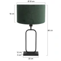 Steinhauer table lamp STANG 1 flame E27 IP20, black dimmable