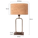 Steinhauer Bordlampe STANG 1-flamme E27 IP20, bronze dæmpbar