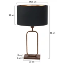 Steinhauer Bordlampe STANG 1-flamme E27 IP20, bronze dæmpbar
