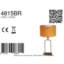 Steinhauer Bordlampe STANG 1-flamme E27 IP20, bronze dæmpbar