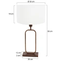 Steinhauer Bordlampe STANG 1-flamme E27 IP20, bronze dæmpbar