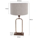 Steinhauer Bordlampe STANG 1-flamme E27 IP20, bronze dæmpbar