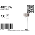 Steinhauer floor lamp STANG 1 flame E27 IP20, black dimmable