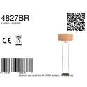 Steinhauer Standerlampe STANG 1-flamme E27 IP20, bronze dæmpbar