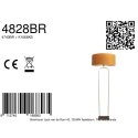 Steinhauer floor lamp STANG 1 flame E27 IP20, bronze dimmable