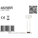 Steinhauer floor lamp STANG 1 flame E27 IP20, bronze dimmable