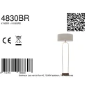 Steinhauer floor lamp STANG 1 flame E27 IP20, bronze dimmable
