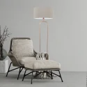 Steinhauer floor lamp STANG 1 flame E27 IP20, bronze dimmable