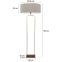 Steinhauer floor lamp STANG 1 flame E27 IP20, bronze dimmable