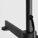 Steinhauer Standerlampe STANG 2-flammer E27 + GU10 IP20, sort dæmpbar