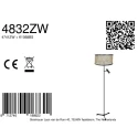 Steinhauer Standerlampe STANG 2-flammer E27 + GU10 IP20, sort dæmpbar