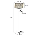 Steinhauer Standerlampe STANG 2-flammer E27 + GU10 IP20, sort dæmpbar