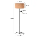 Steinhauer Standerlampe STANG E27 + GU10 IP20, dæmpbar
