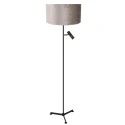 Steinhauer Standerlampe STANG 2-flammer E27 + GU10 IP20, sort dæmpbar