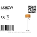 Steinhauer Standerlampe STANG E27 + GU10 IP20, dæmpbar