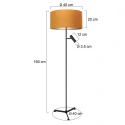 Steinhauer Standerlampe STANG E27 + GU10 IP20, dæmpbar