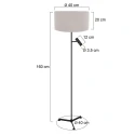 Steinhauer Standerlampe STANG E27 + GU10 IP20, dæmpbar