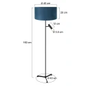 Steinhauer Standerlampe STANG E27 + GU10 IP20, dæmpbar
