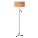 Steinhauer Standerlampe STANG 2-flammer E27 + GU10 IP20, bronze dæmpbar