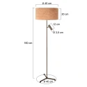 Steinhauer Standerlampe STANG 2-flammer E27 + GU10 IP20, bronze dæmpbar