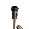 Steinhauer Standerlampe STANG 2-flammer E27 + GU10 IP20, bronze dæmpbar