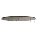 Steinhauer Pendel BOLLIQUE 9-flammer E27 + GU10 IP20, sort dæmpbar