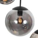 Steinhauer Pendel BOLLIQUE 9-flammer E27 + GU10 IP20, sort dæmpbar