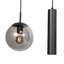 Steinhauer Pendel BOLLIQUE 5-flammer E27 + GU10 IP20, sort dæmpbar