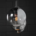 Steinhauer Pendel BOLLIQUE 5-flammer E27 + GU10 IP20, sort dæmpbar