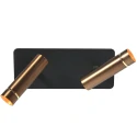 Væglampe LUMO 2-flammer IP20, bronze dæmpbar