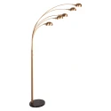 Mexlite Standerlampe PENTRA 5-flammer E14 IP20, bronze dæmpbar