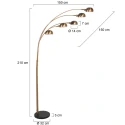 Mexlite Standerlampe PENTRA 5-flammer E14 IP20, bronze dæmpbar