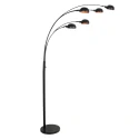 Mexlite Standerlampe PENTRA 5-flammer E14 IP20, sort dæmpbar