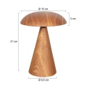 anne light & home table lamp MUSH 1 flame IP20, brown dimmable