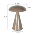 anne light & home table lamp MUSH 1 flame IP20, brown dimmable