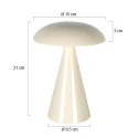 anne light & home table lamp MUSH 1 flame IP20, creme dimmable