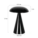 anne light & home table lamp MUSH 1 flame IP20, black dimmable