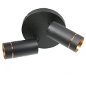 Mexlite ceiling luminaire DOWNLUME 2 flames GU10 IP20, black dimmable